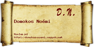 Domokos Noémi névjegykártya